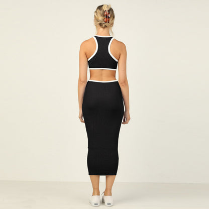 Sexy Backless Knitted Sheath Midi Dresses