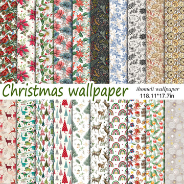 Environmental Friendly Self-adhesive Christmas Wallpaper