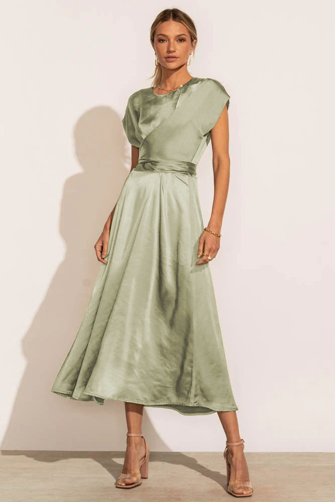 Fashion Summer Satin Evening Party Dresses