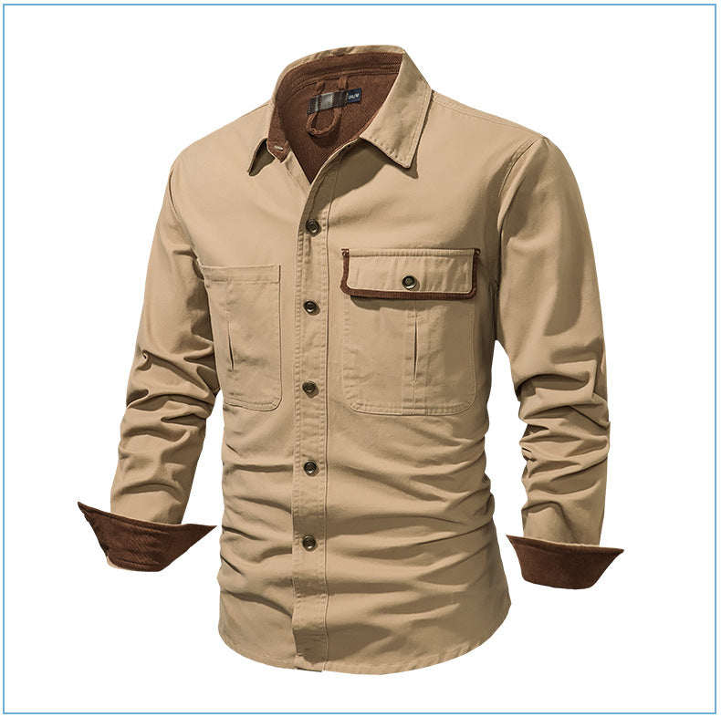 Casual Cotton Plus Sizes Long Sleeves Shirts for Men