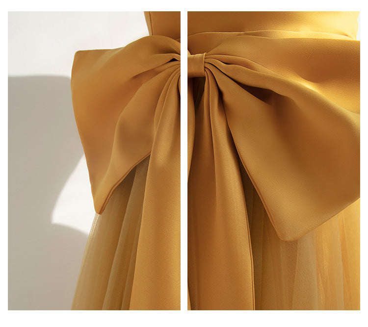 Elegant Long Prom Dresses with Bow