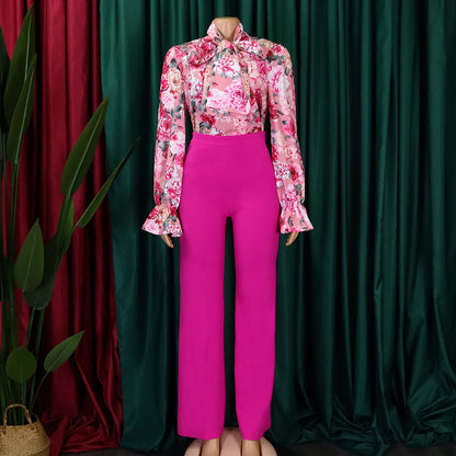 Fashion Plus Sizes Women Long Sleeves Shirts & Pants