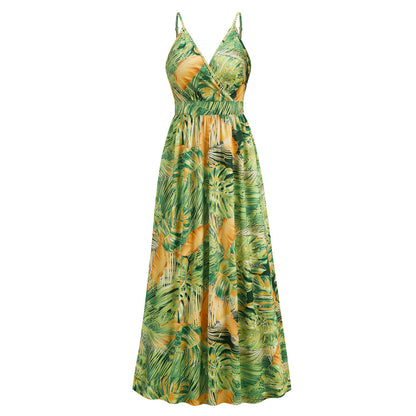 Sexy V Neck Bohemian Long Maxi Dresses
