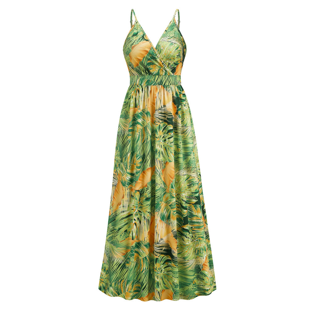 Casual Bohemian V Neck Summer Holiday Dresses