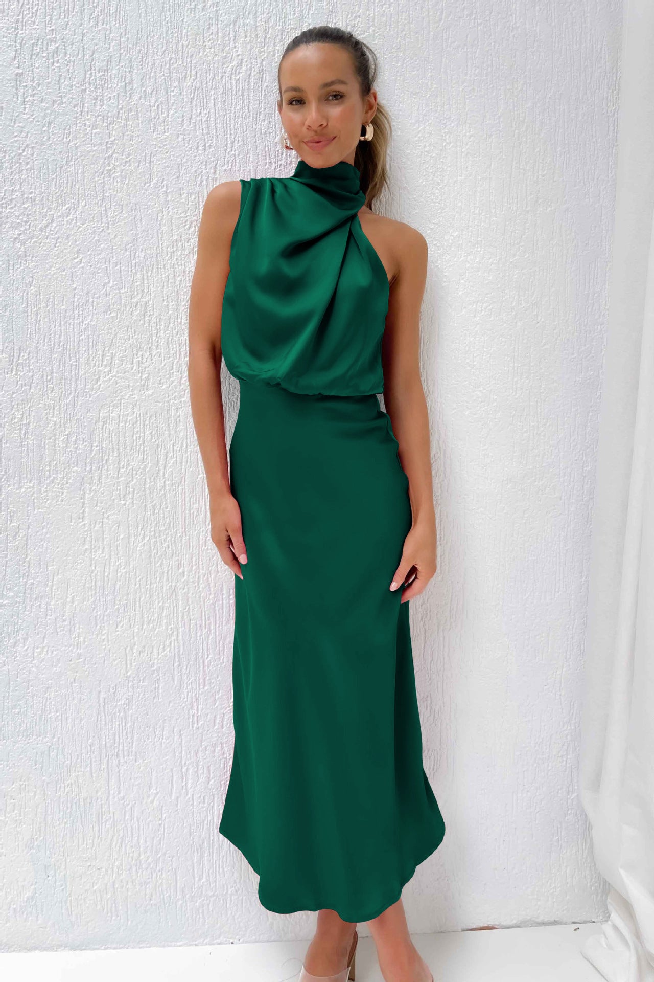 Fashion Stain Sleeveless Evening Dresses