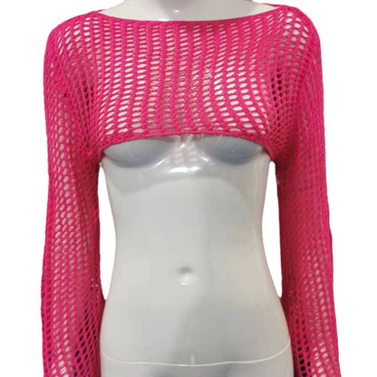 Casual Short Crochet Cover Ups