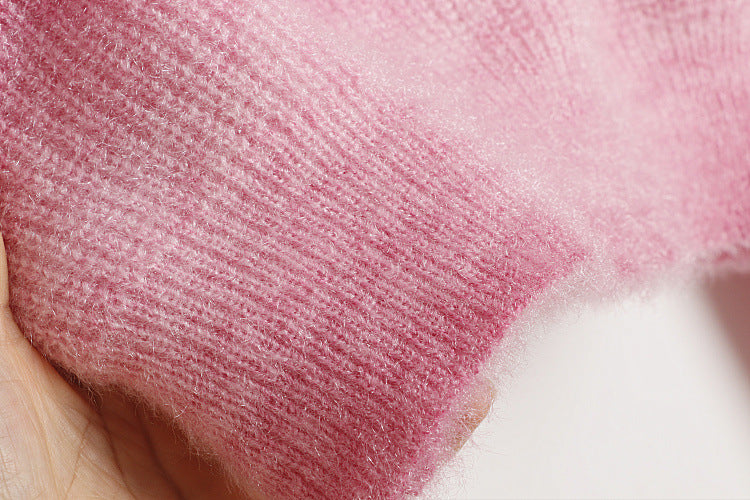 Fashion Lovely 3D Floral Design Short Knitted Sweaters