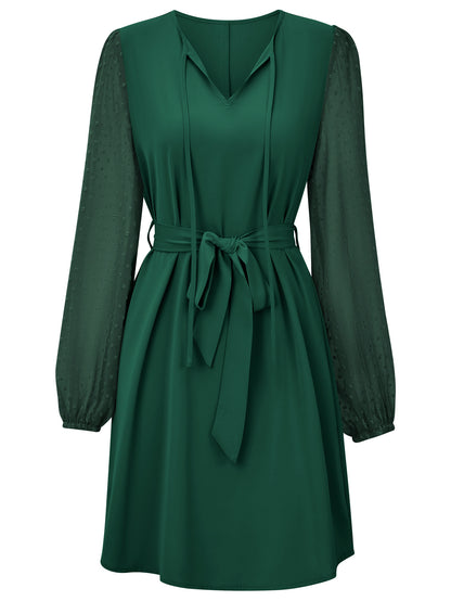 Fashion V Neck Long Sleeves Dresses