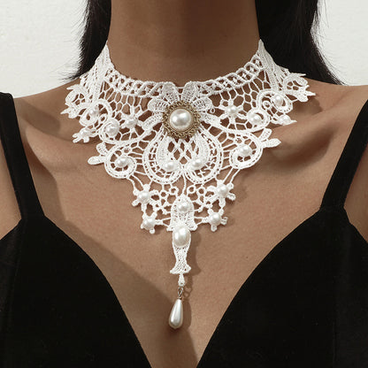 Fashion Lace Women's Necklace Simple Black Collarbone Chain Fake Collar Jewelry