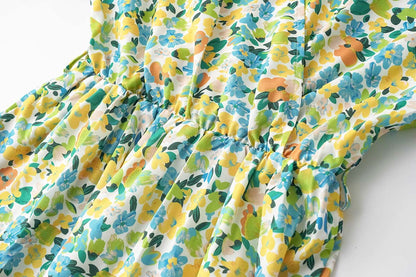 Leisure Summer V Neck Women Midi Dresses