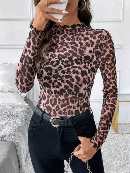 Sexy Net Sheath Long Sleeves T Shirts