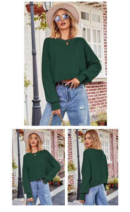 Fashion Round Neck Knitted Pullover Sweaters