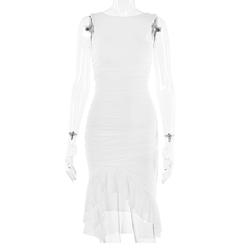 Sexy One Shoulder Summer Sleeves Sheath Dresses