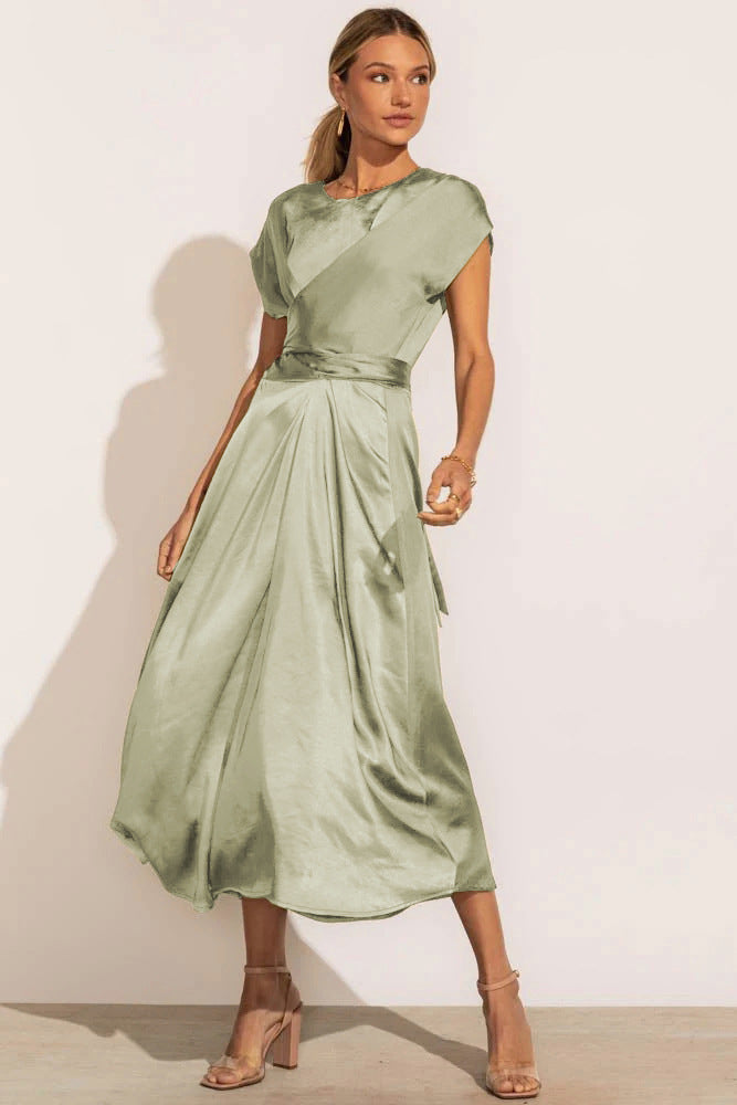 Fashion Summer Satin Evening Party Dresses