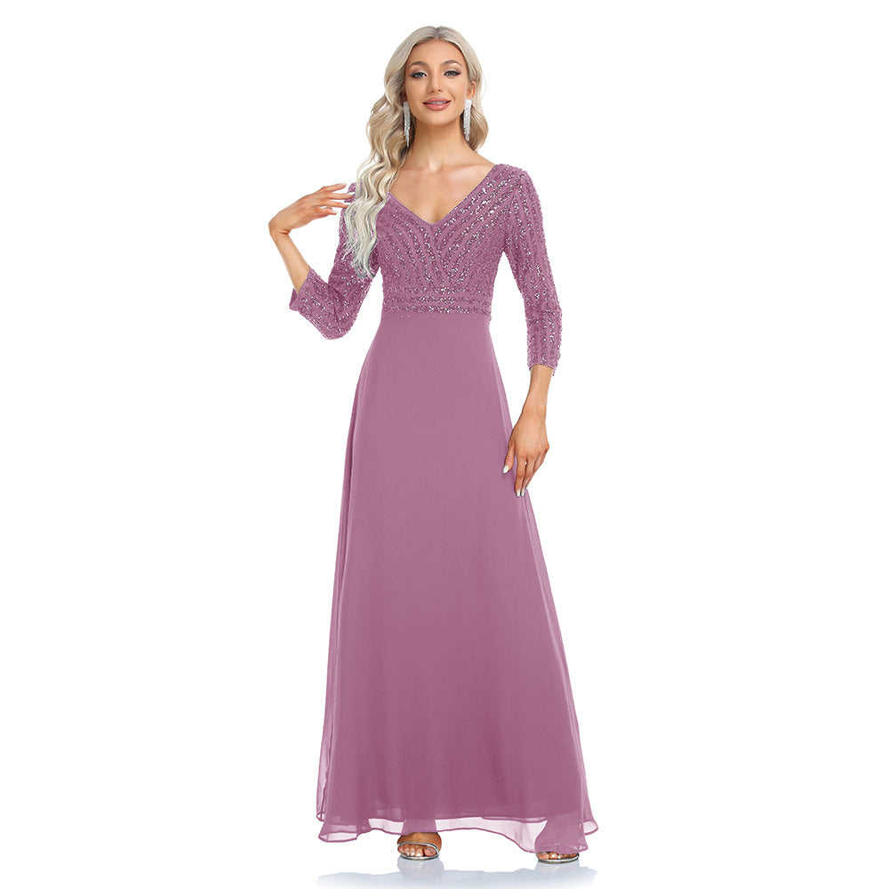 Elegant Chiffon A Line Evening Dresses/bridesmaid Dresses