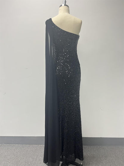 Sexy Off The Shoulder Black Long Evening Dresses