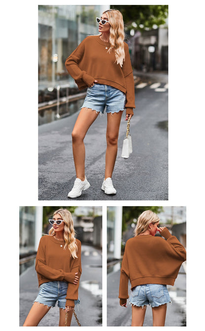 Fashion Round Neck Knitted Pullover Sweaters