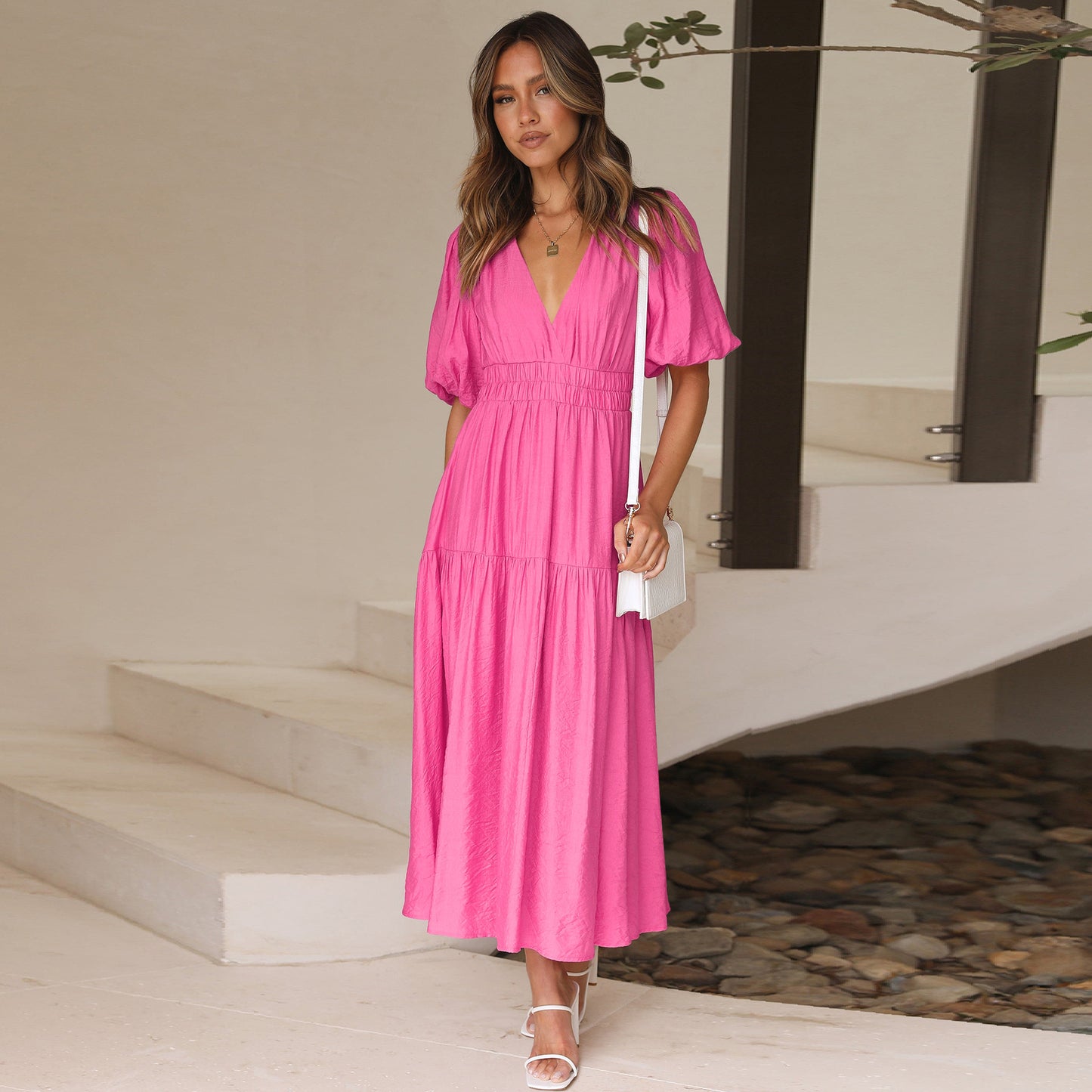 Summer V Neck Holiday Dresses for Women