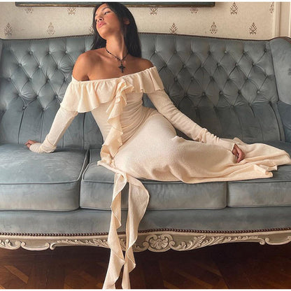Sexy Off The Shoulder Long Sleeves Party Dresses