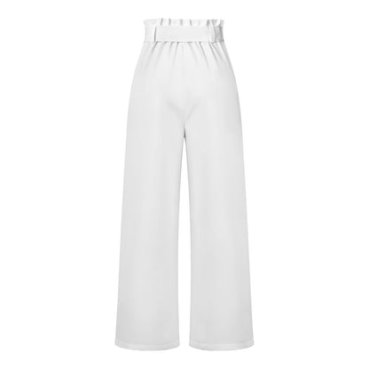 Elegant Office Lady Summer Wide Legs Pants