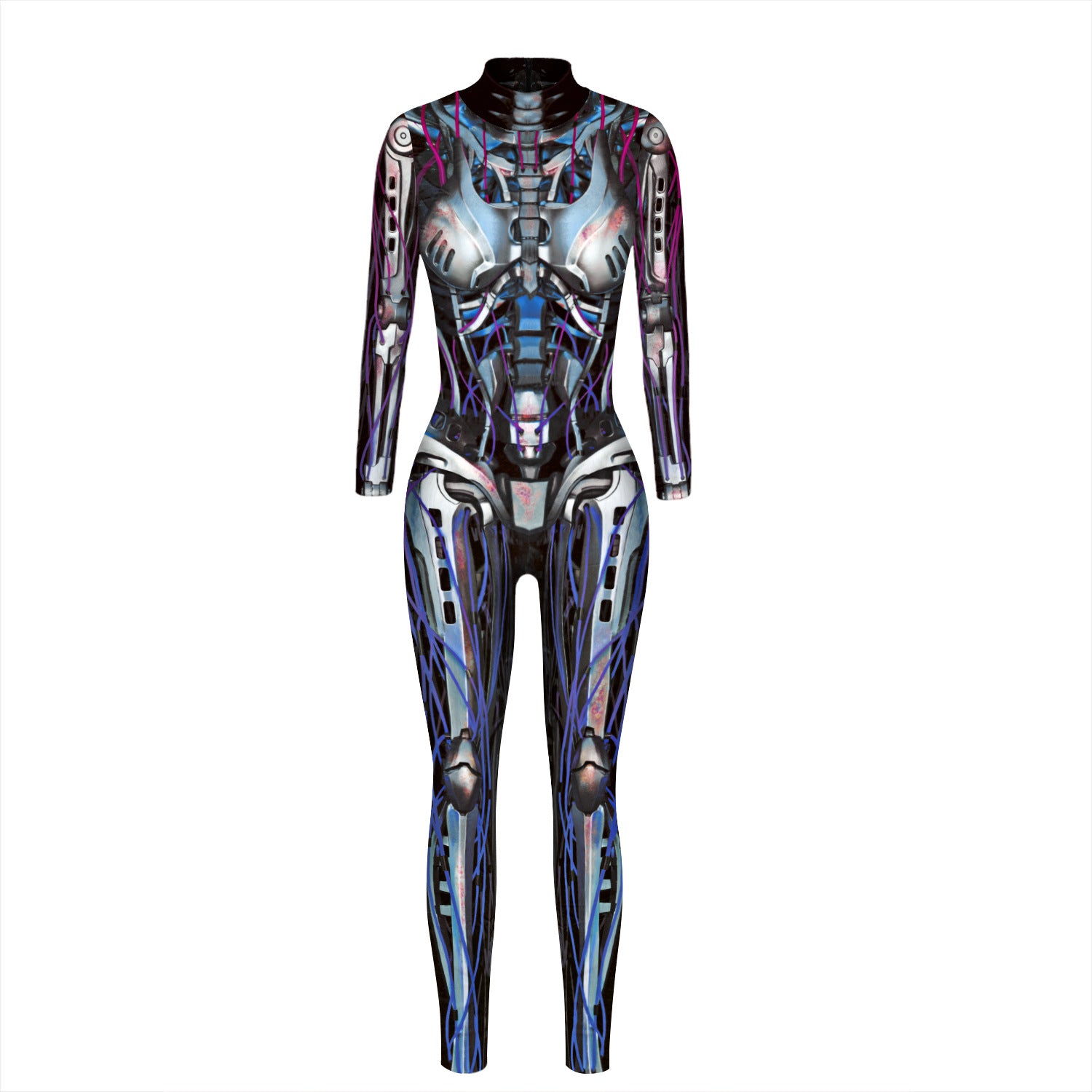 Halloween Skeleton Long Sleeves Jumpsuits Cosplay Costumes