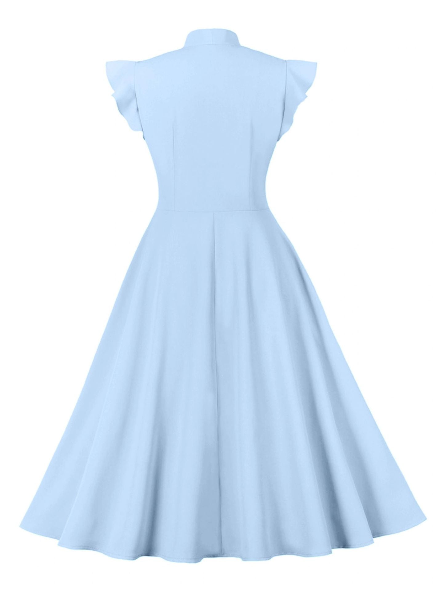 Vintage Ruffled Turnover Collar Dresses