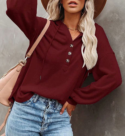 Casual Long Sleeves Hoodies Shirts for Women