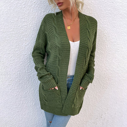 Fashion Twist Knitted Cardigan Coats