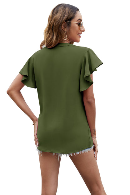 Casual Chiffon Short Sleeves Women Blouses
