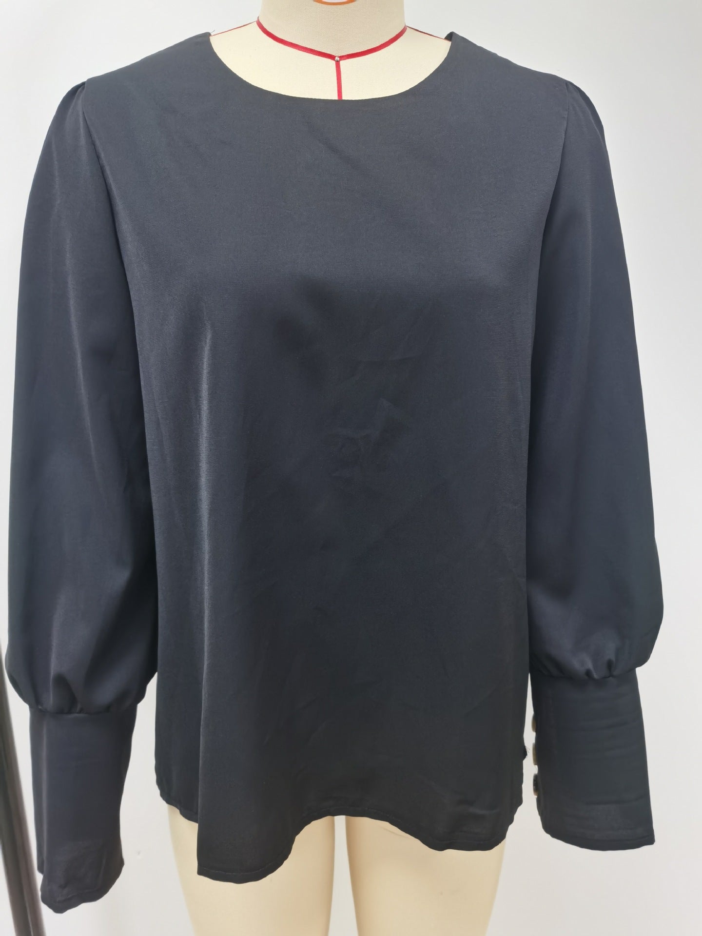 Casual Summer Back Button Long Sleeves Blouses Shirts