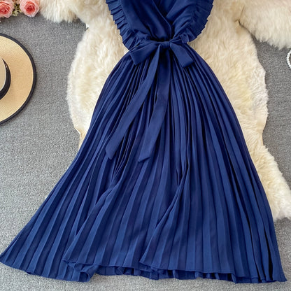 Elegant V Neck Women Long Dresses