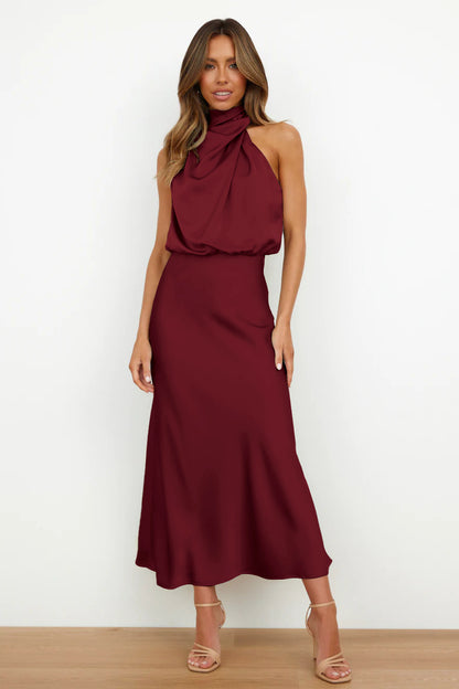 Sexy Halter Women Evening Party Dresses