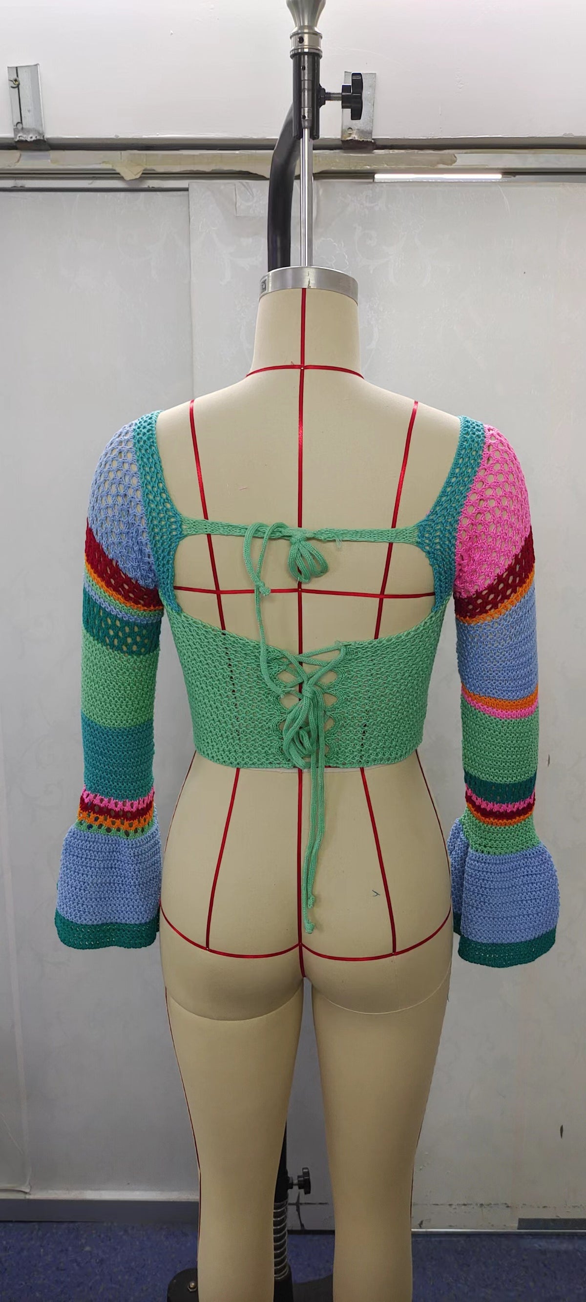 Fashion Colorful Striped Knitted Tops