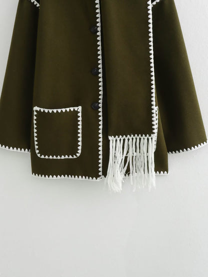 Fashion Women Nylon Coats with Scarves
