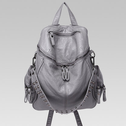 Fashion Rivet Large Storage PU Backpacks