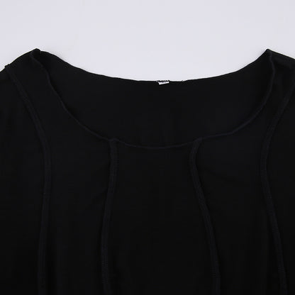 Sexy High Neck Elastic Knitted Mini Sheath Dresses
