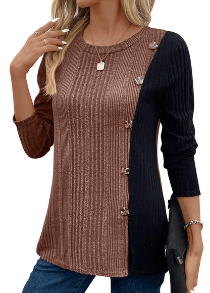 Casual Women Long Sleeves Knitted Tops