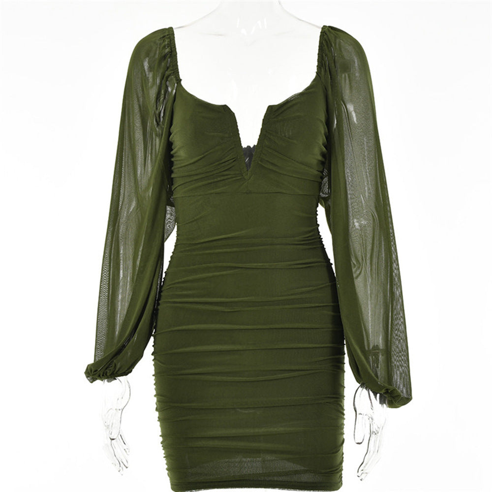 Sexy V Neck Summer Backless Mini Dresses