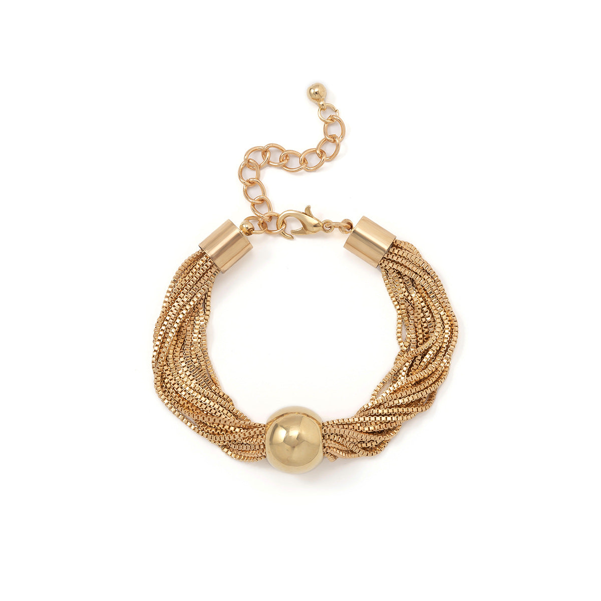Punk Style Multi Chains Designed Geometry Bracelets