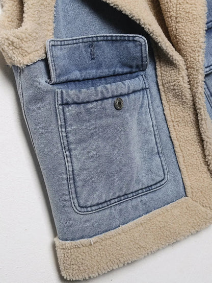 Fashion 2 in 1 Woolen Jacket Vest for Women