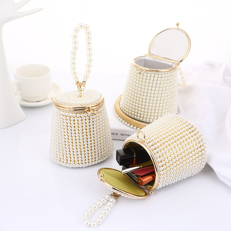 Gorgeous DIY Pearl Bucket Bag/Evening Party Bag