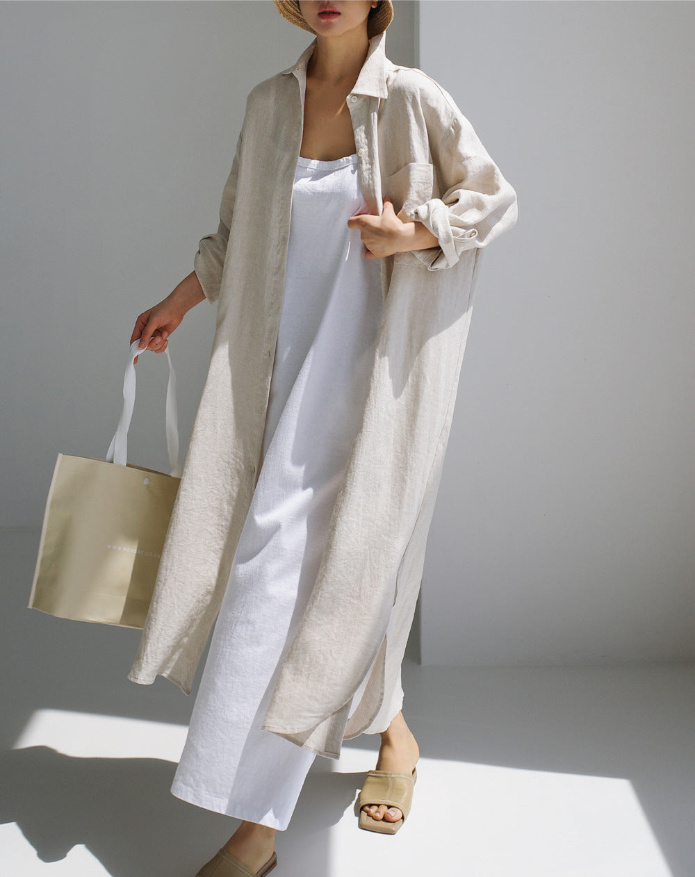 Casual Cotton Plus Sizes Long Sleeves Shirts Dresses