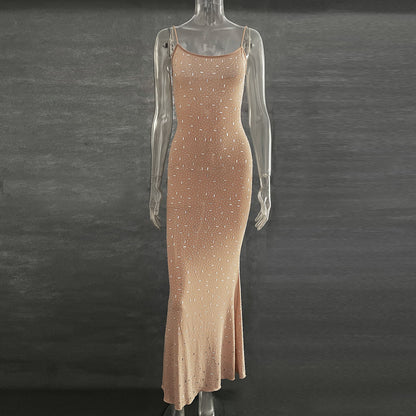 Sexy Bright Diamond Mermaid Long Party Dresses