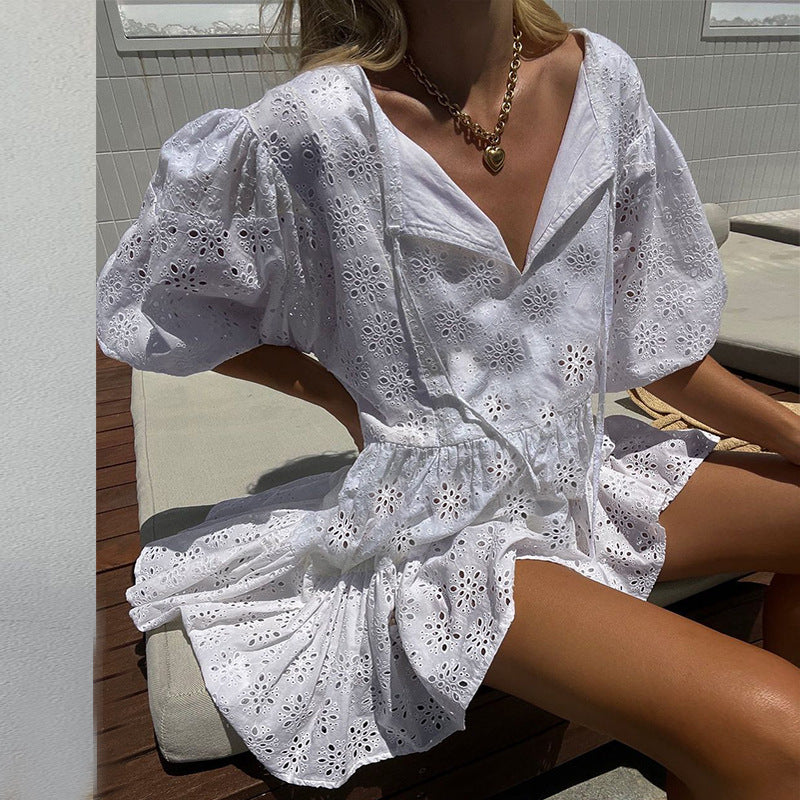Summer Half Sleeves Mini Dresses