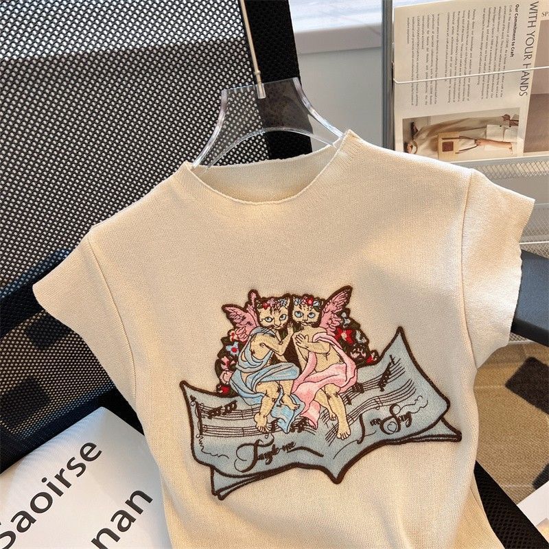 Fashion Cat Design Summer T Shirts for Women