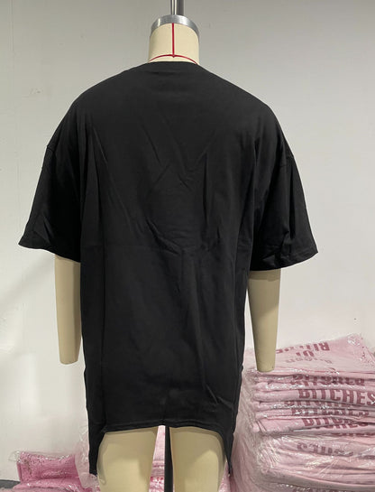 Designed Irregular Short Sleeves T Shirts