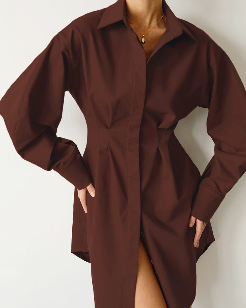 Vintage Women Long Sleeves Mini Dresses