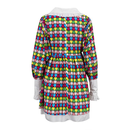 Fashion Doll Collar  A Line High Waist Short Dresses