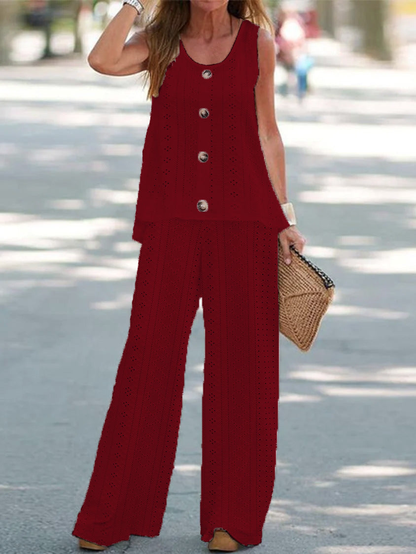 Summer Sleeveless Tank Tops & Pants Sets