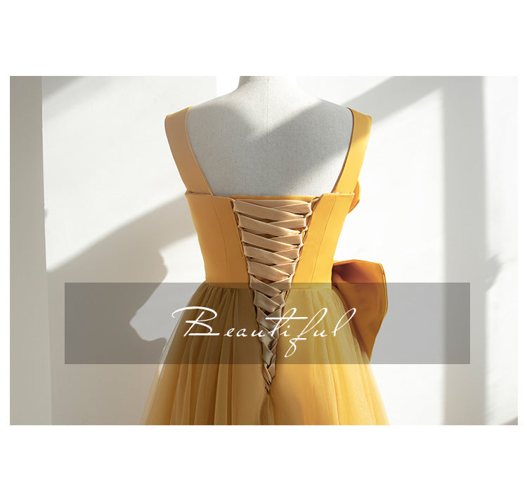Elegant Long Prom Dresses with Bow